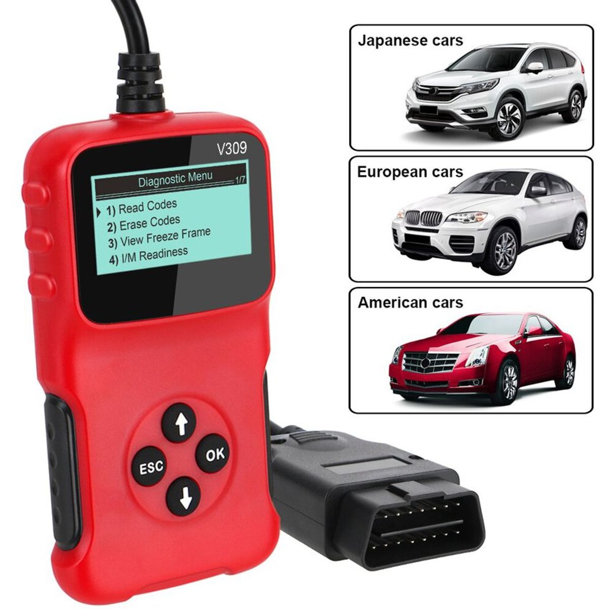GENERICO - Escaner automotriz elm327 obd2 para automóvil multimarca
