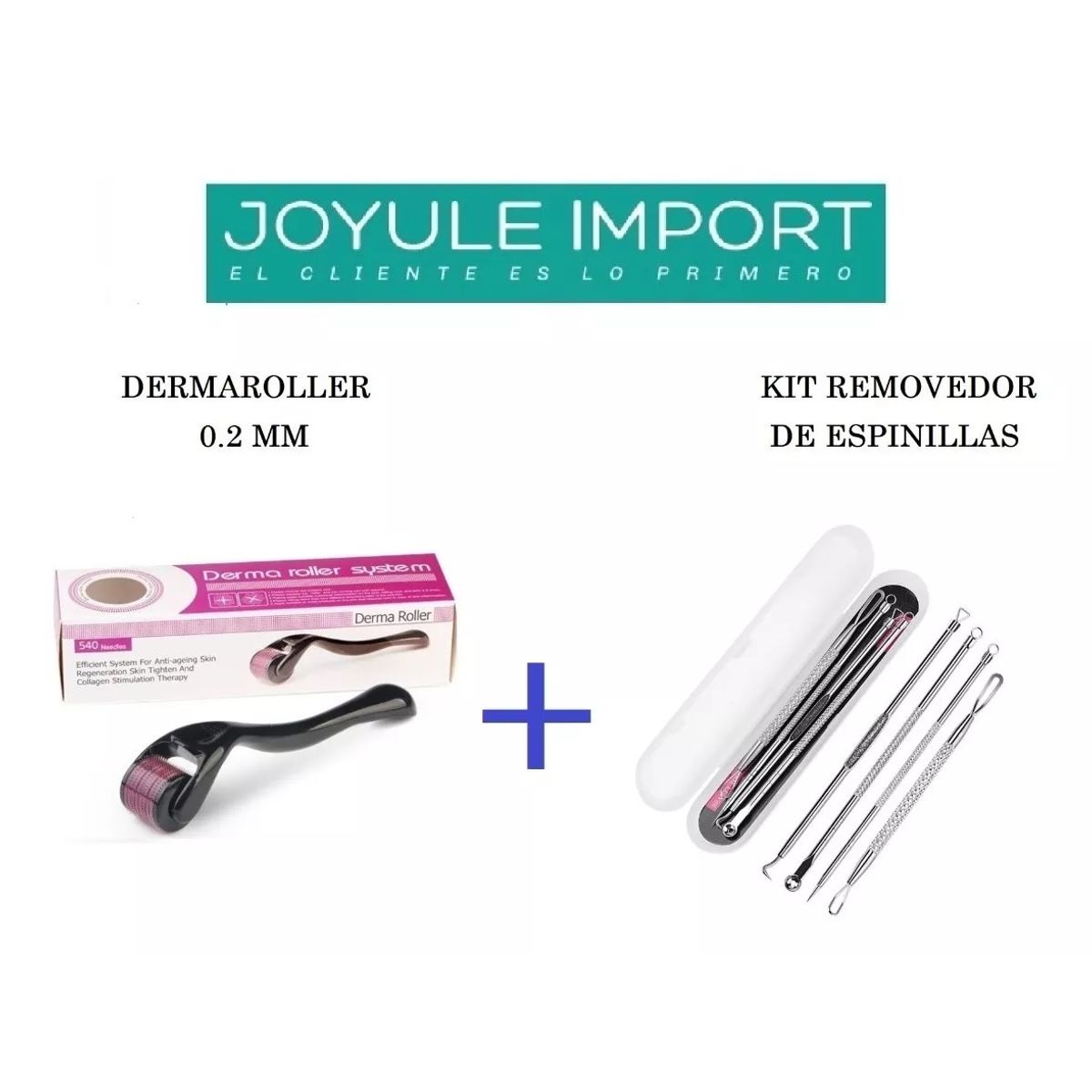 GENERICO - DERMAROLLER  KIT REMOVEDOR DE ESPINILLAS 4 PIEZAS