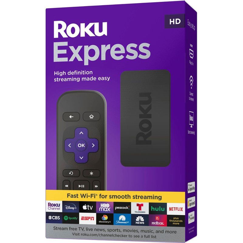ROKU - Roku Express HD Streaming Player 3960X Doble Banda Ultima Versión