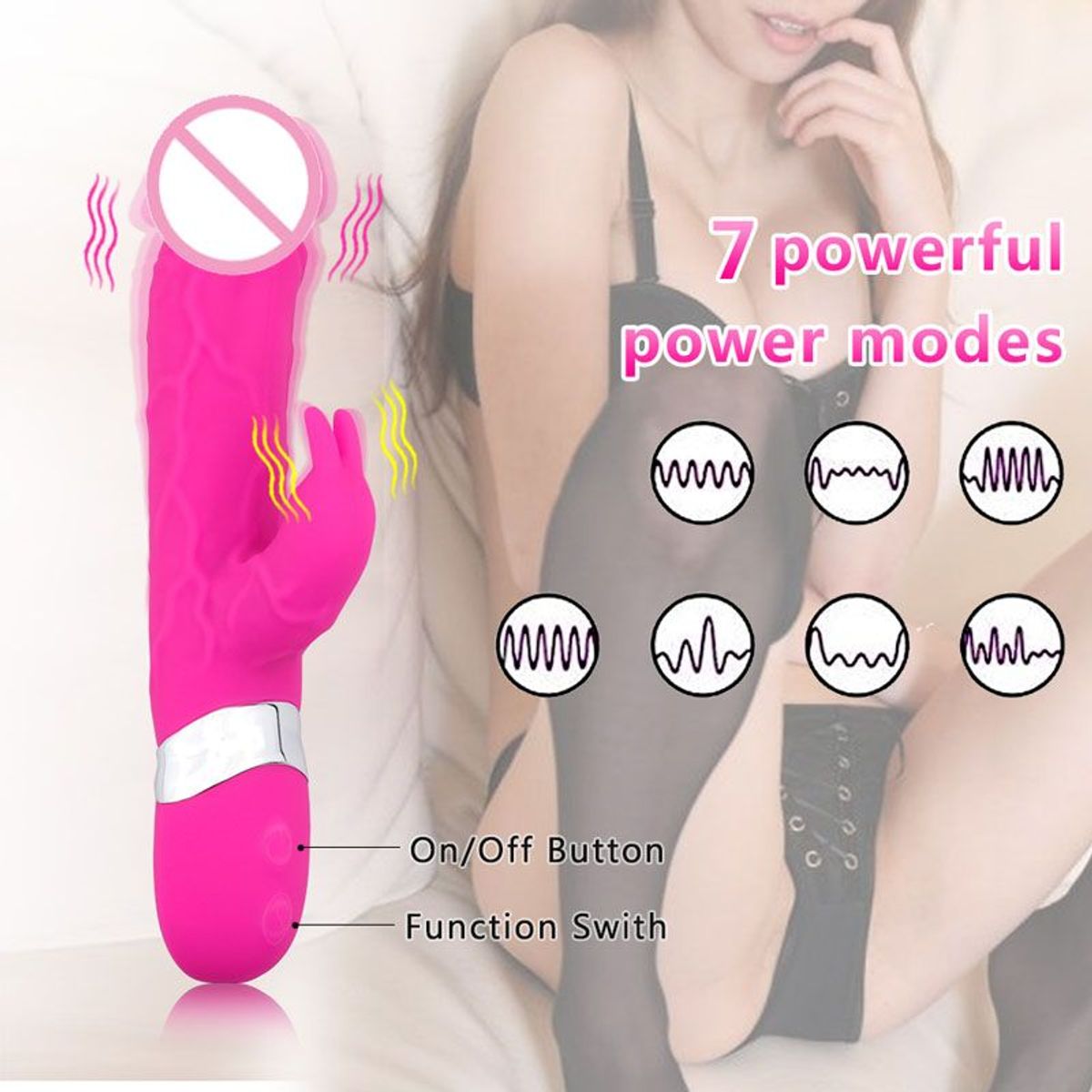 OEM - Consolador para Mujeres- Dildo - Rabbit - Juguetes sexuales