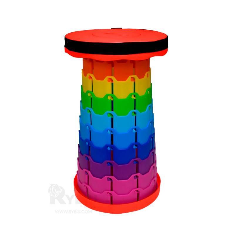 ITELSISTEM - Banco Silla Plegable Retractil Portatil Telescopica Itelsistem Naranja