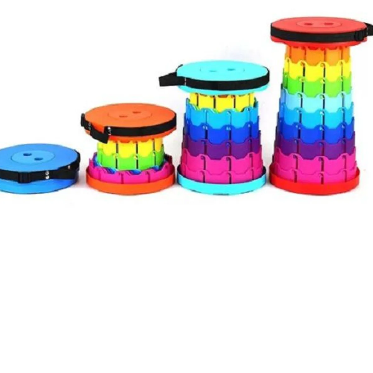 ITELSISTEM - Banco Silla Plegable Retractil Portatil Telescopica Itelsistem Naranja