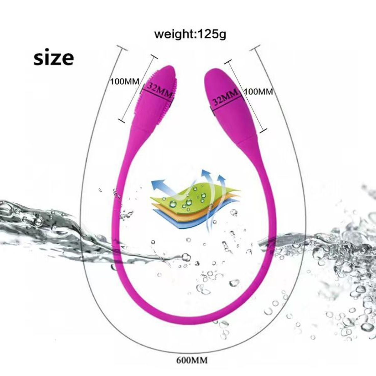 OEM - Consolador para Mujeres- Dildo - Doble cabeza - Vibrador