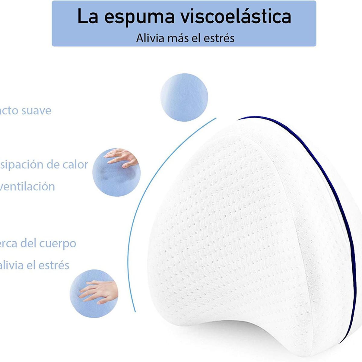 GENERICO - Almohada espuma piernas Ergonómico.