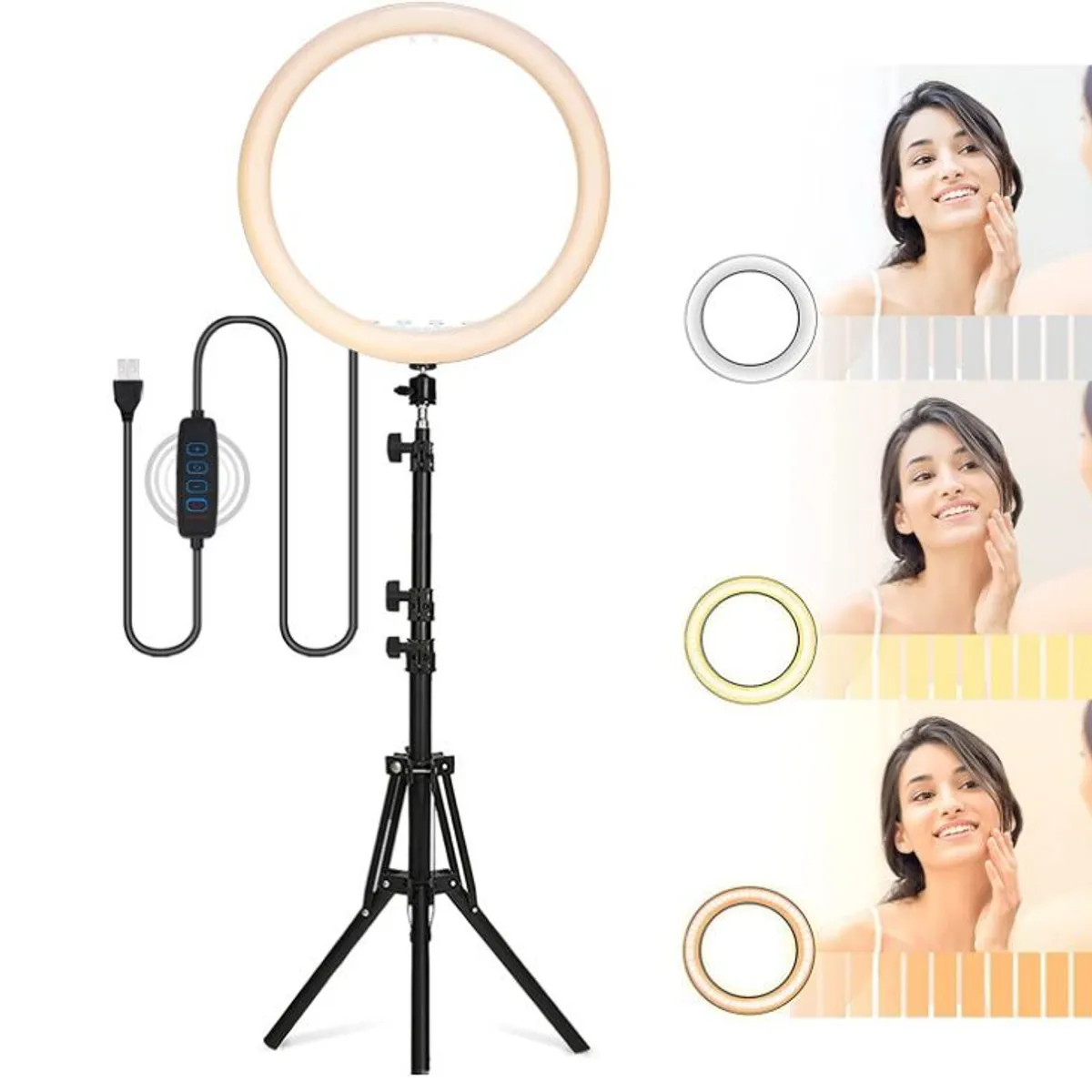 OEM - Aro anillo luz led 30cm + Tripode 2.10 mt para selfie