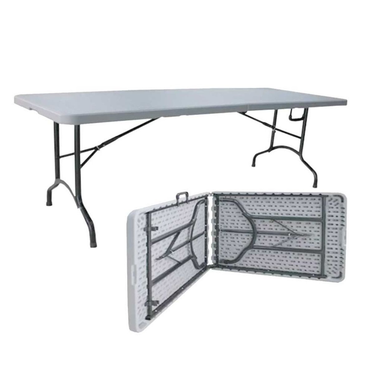 GENERICO - Mesa rectangular plegable 180cm - Blanco