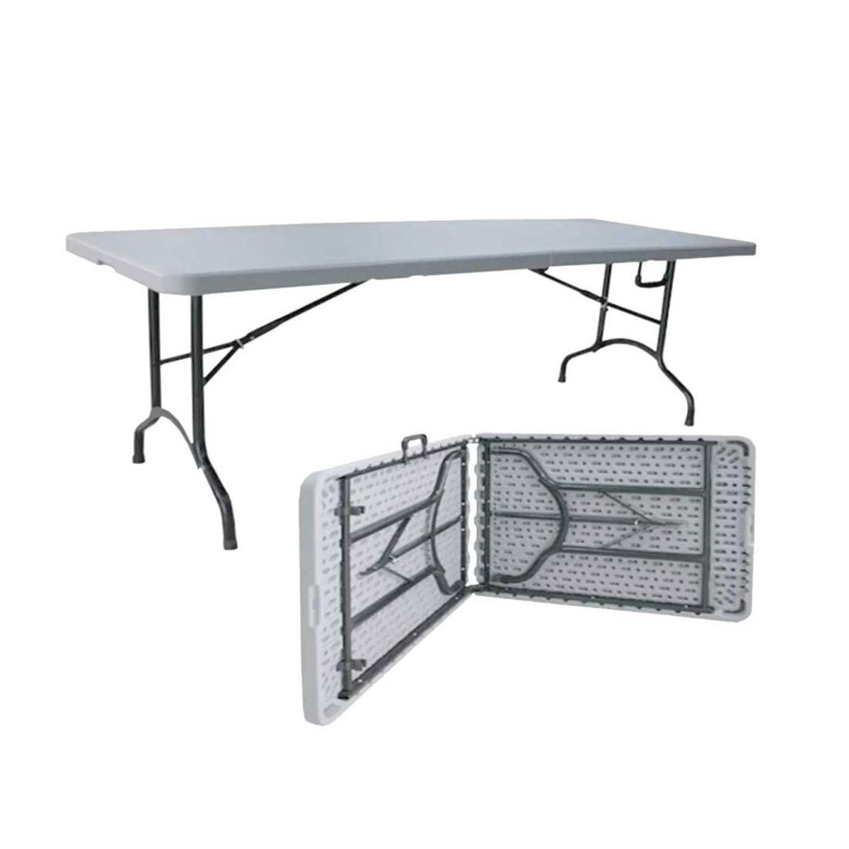 GENERICO - Mesa rectangular plegable 180cm - Blanco