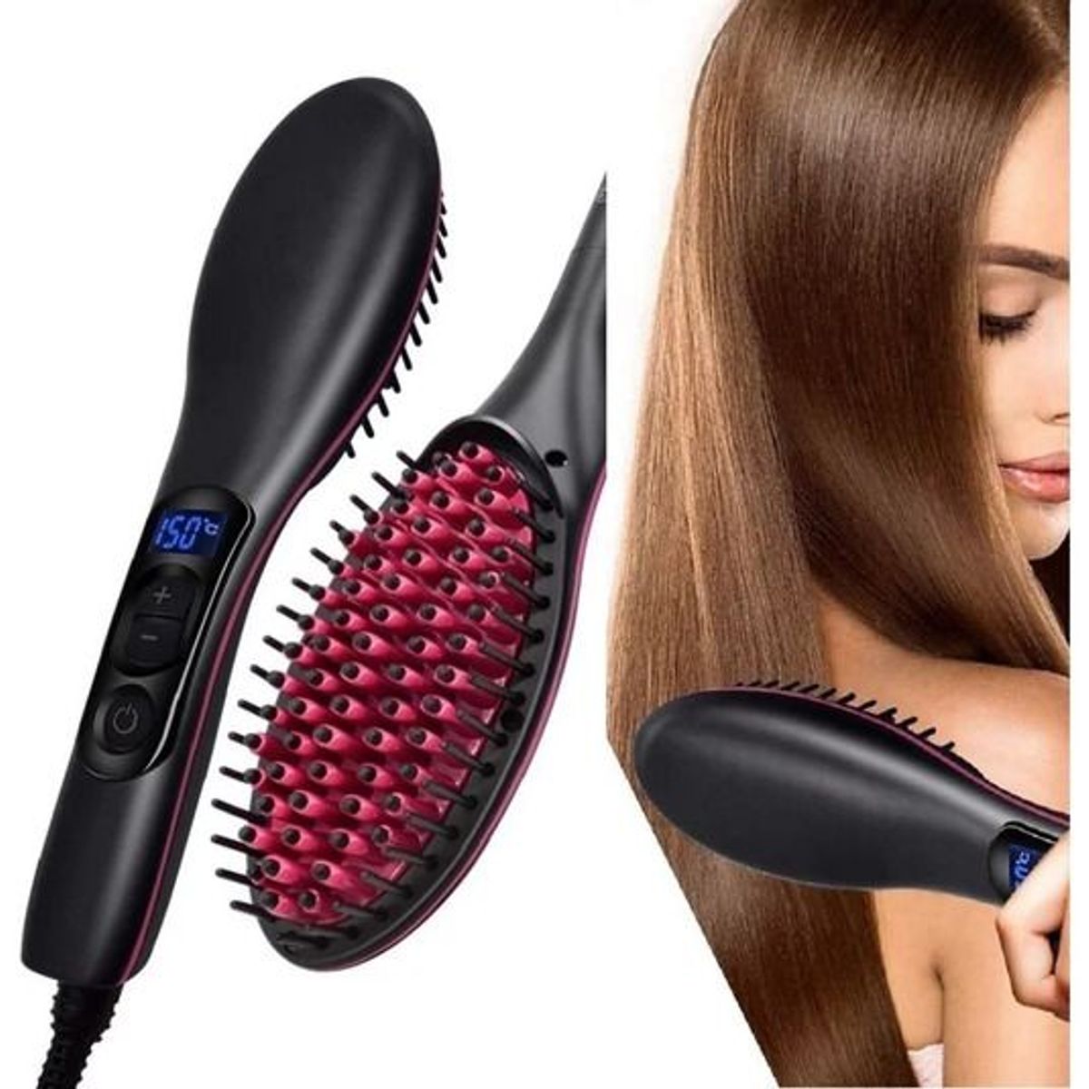 GENERICO - Peine Laceador 3d Ceramico Alisador Electrico Cepillo