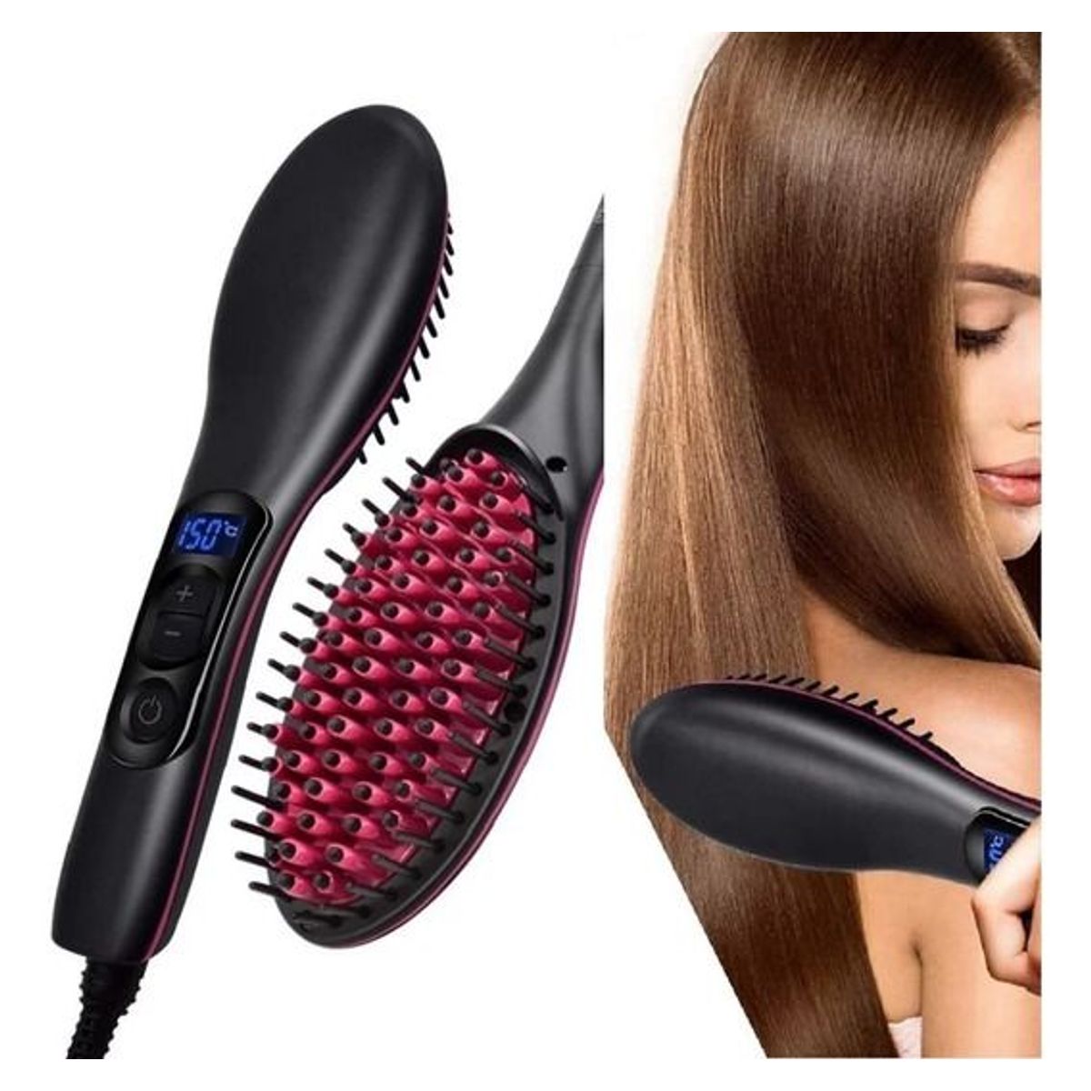 GENERICO - Peine Laceador 3d Ceramico Alisador Electrico Cepillo