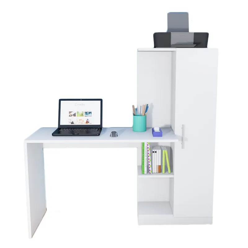 WONDER WOOD MUEBLERIA - Escritorio Organizador Robert con puerta Wonder Wood Muebleria Blanco