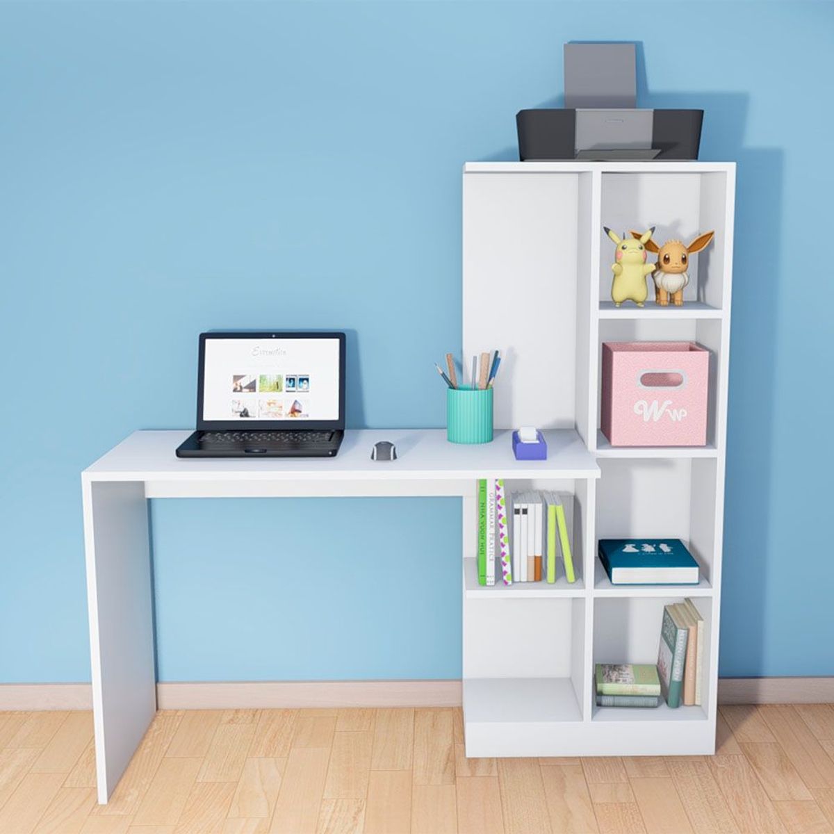 WONDER WOOD MUEBLERIA - Escritorio Organizador Robert simple Wonder Wood Muebleria Blanco