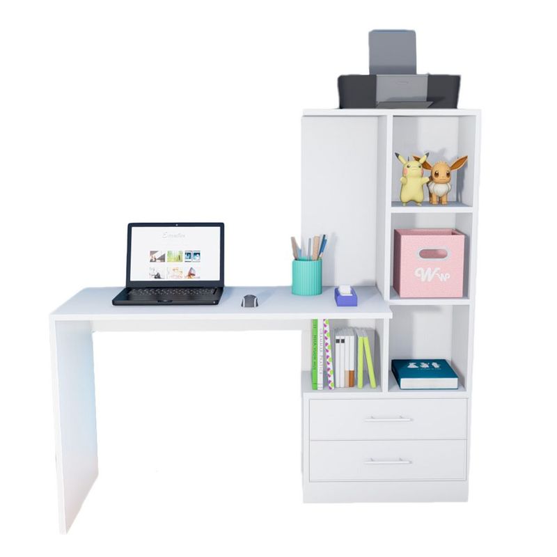 WONDER WOOD MUEBLERIA - Escritorio Organizador Robert con cajones Wonder Wood Muebleria Blanco