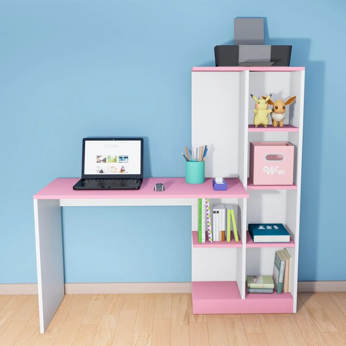WONDER WOOD MUEBLERIA - Escritorio Organizador Robert simple Wonder Wood Muebleria BlancoRosado