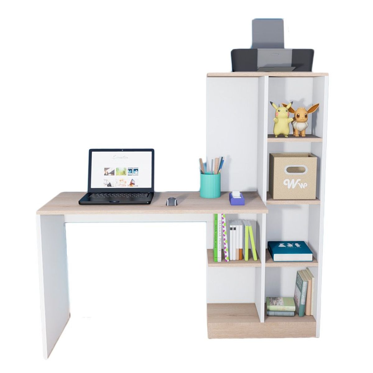 WONDER WOOD MUEBLERIA - Escritorio Organizador Robert simple Wonder Wood Muebleria BlancoNatural