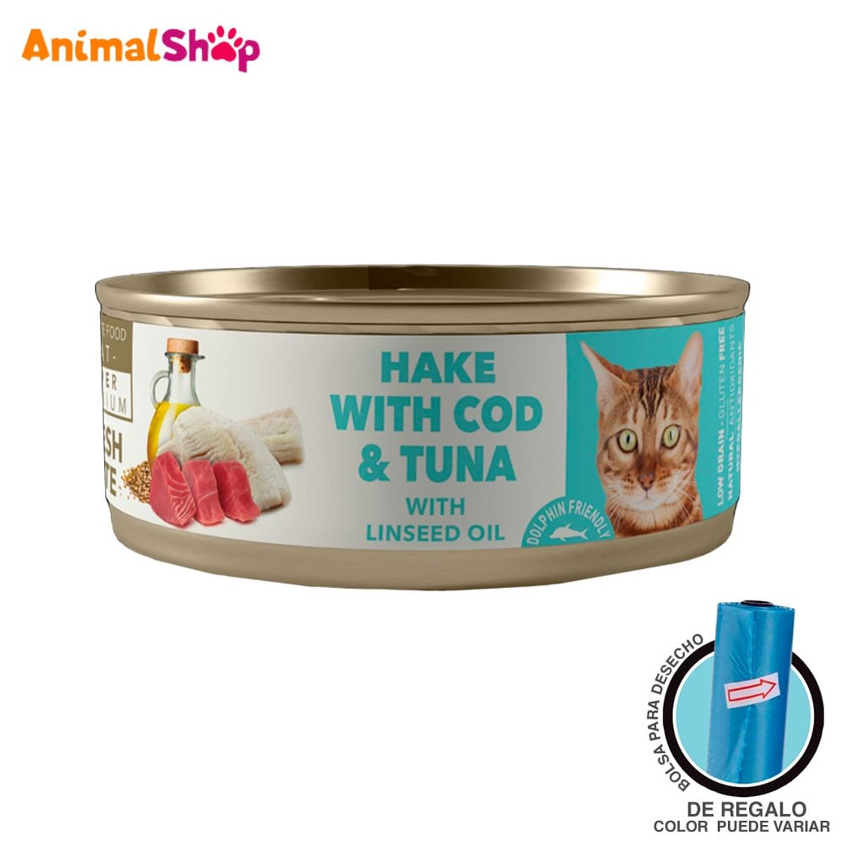 AMITY - Comida Húmeda Gato Esterilizado Amity Bacalao Y Atún 80 Gr
