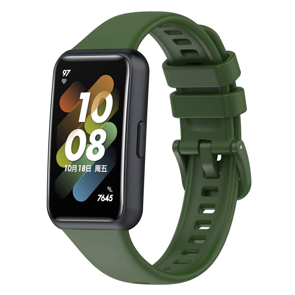 GENERICO - Correa Silicona para HUAWEI BAND 7 - Verde