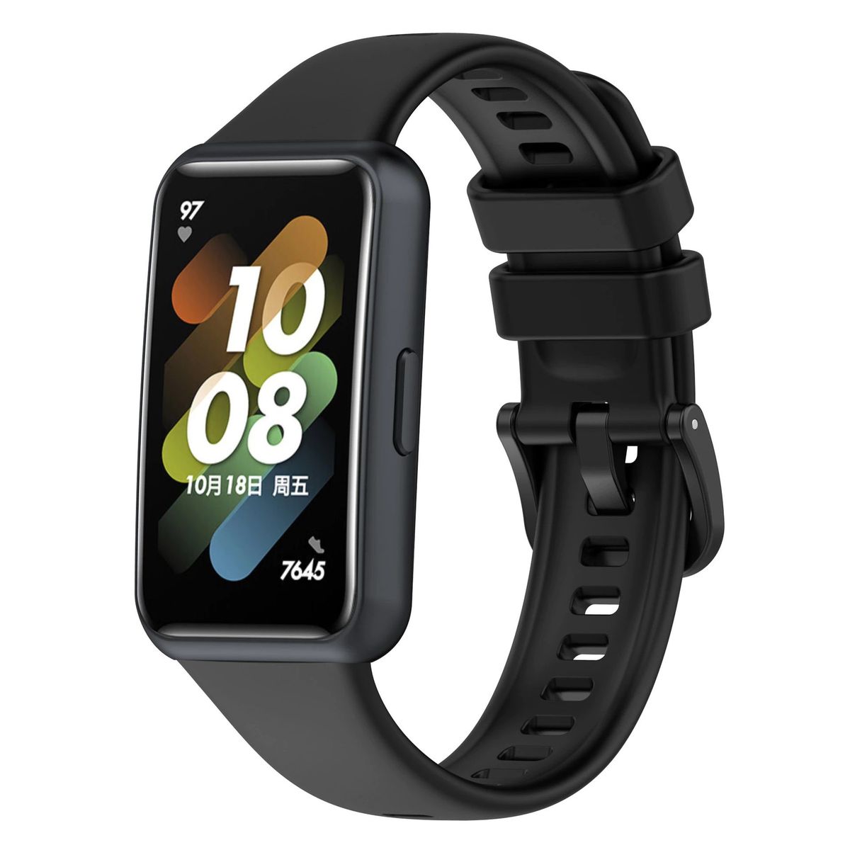 GENERICO - Correa Silicona para HUAWEI BAND 7 - Negro
