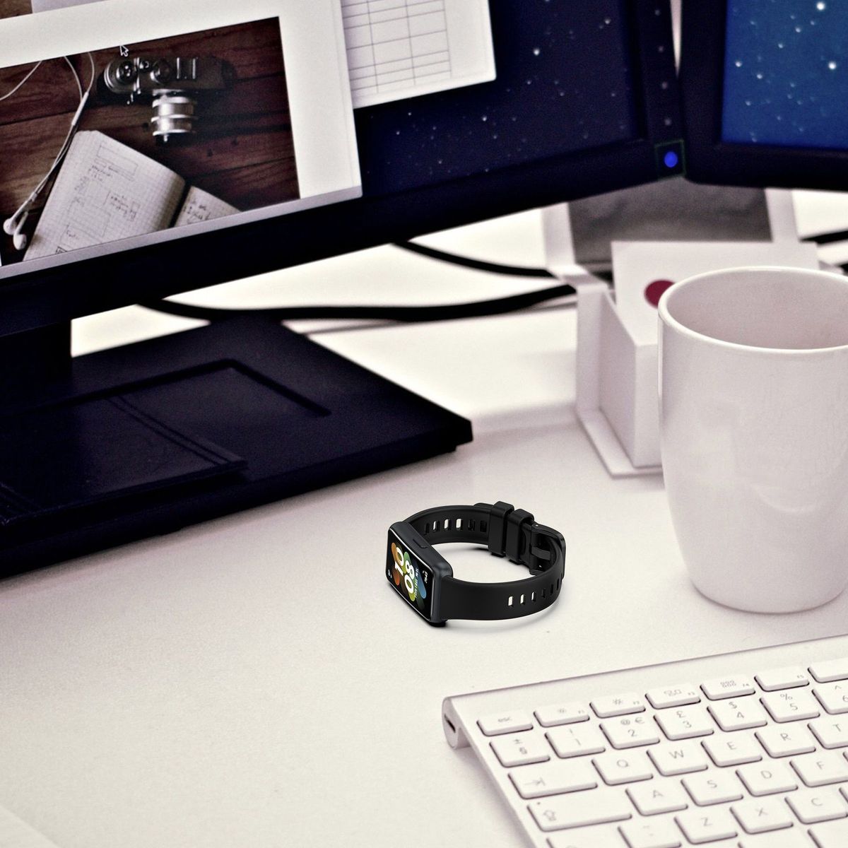 GENERICO - Correa Silicona para HUAWEI BAND 7 - Negro