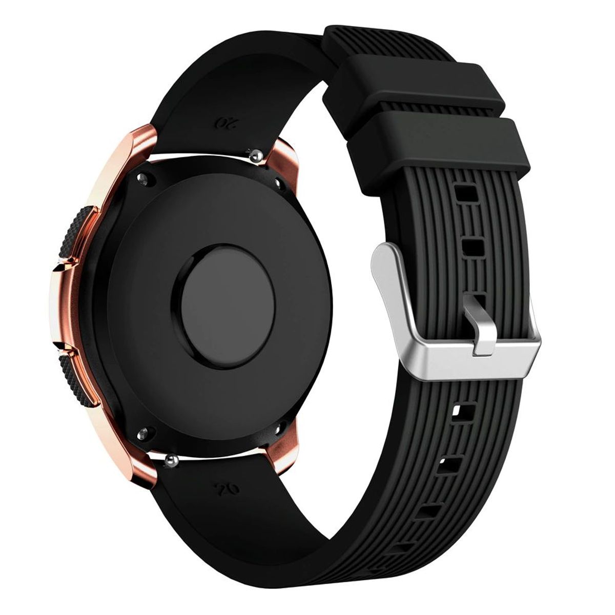 GENERICO - Correa Silicona para Samsung Galaxy Watch 4 / 4 Classic - 20mm - Negro