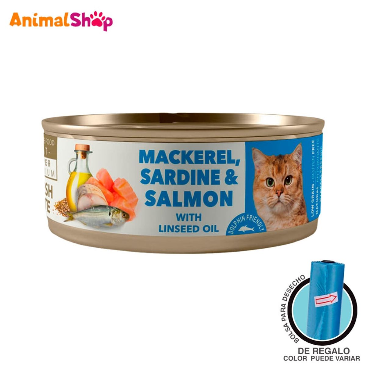 AMITY - Comida Húmeda De Gato Adulto Amity Sardina Y Salmón 80Gr