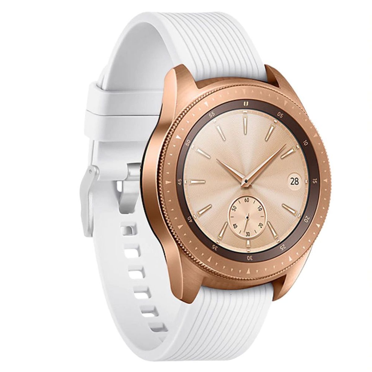 GENERICO - Correa Silicona para Samsung Galaxy Watch 4 / 4 Classic - 20mm - Blanc