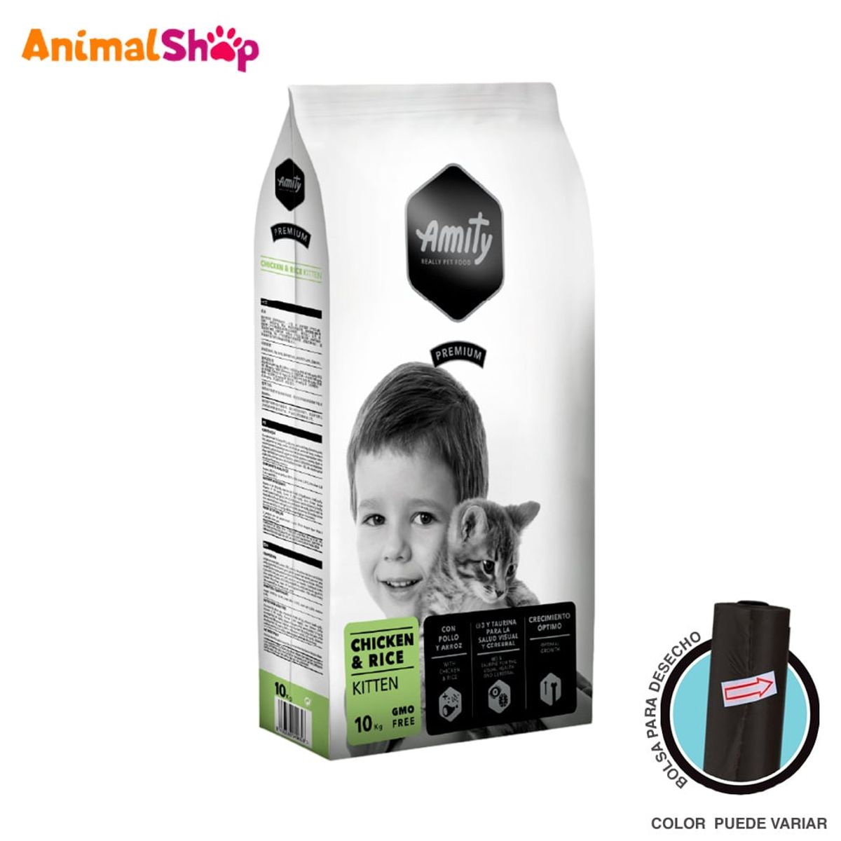 AMITY - Comida Para Gatitos Amity Pollo Y Arroz 10 Kg