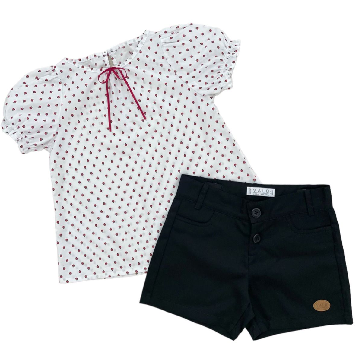 VALU MODA INFANTIL - Short negro y blusa para niña