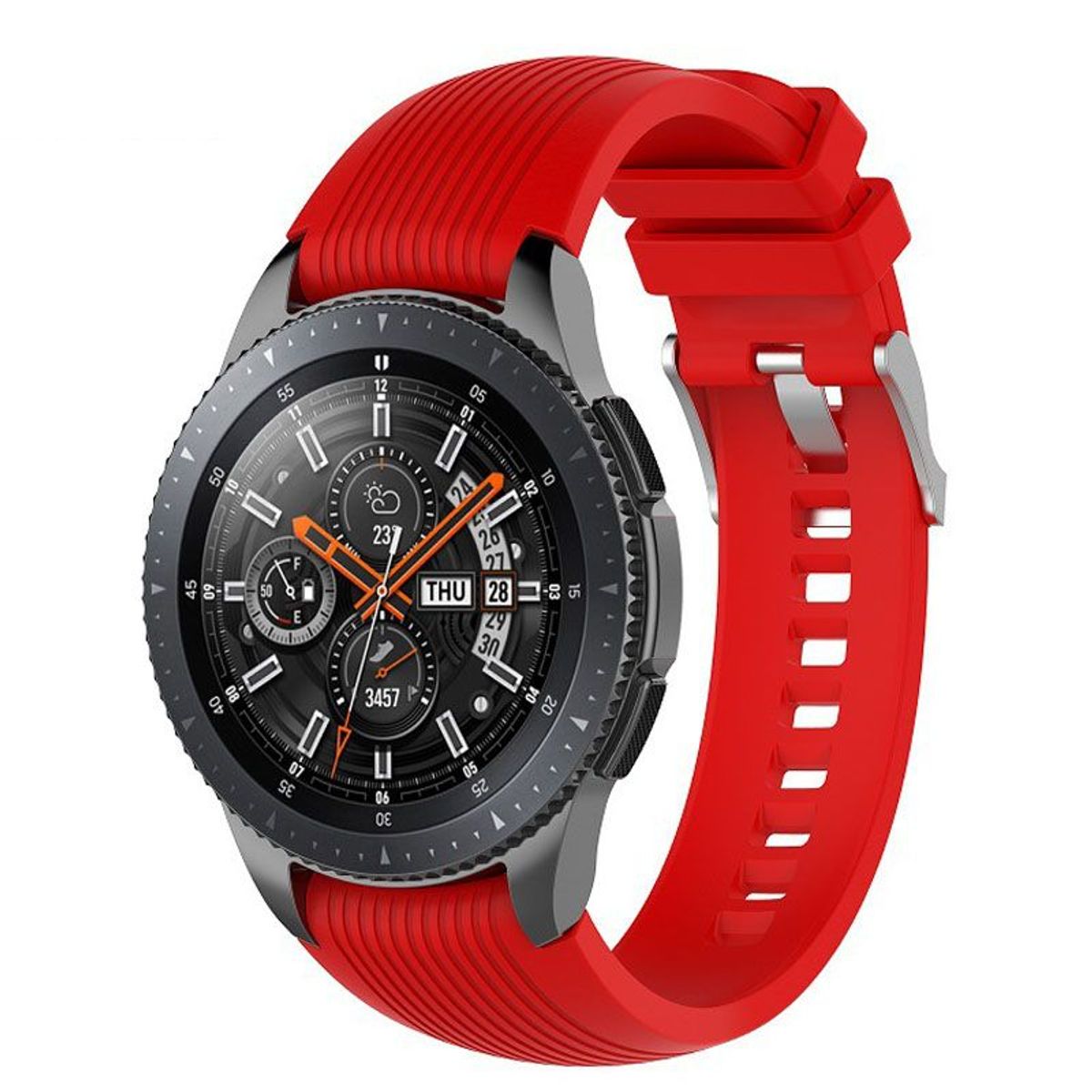 GENERICO - Correa Silicona para Samsung Galaxy Watch 46mm  Gear S3 - Rojo
