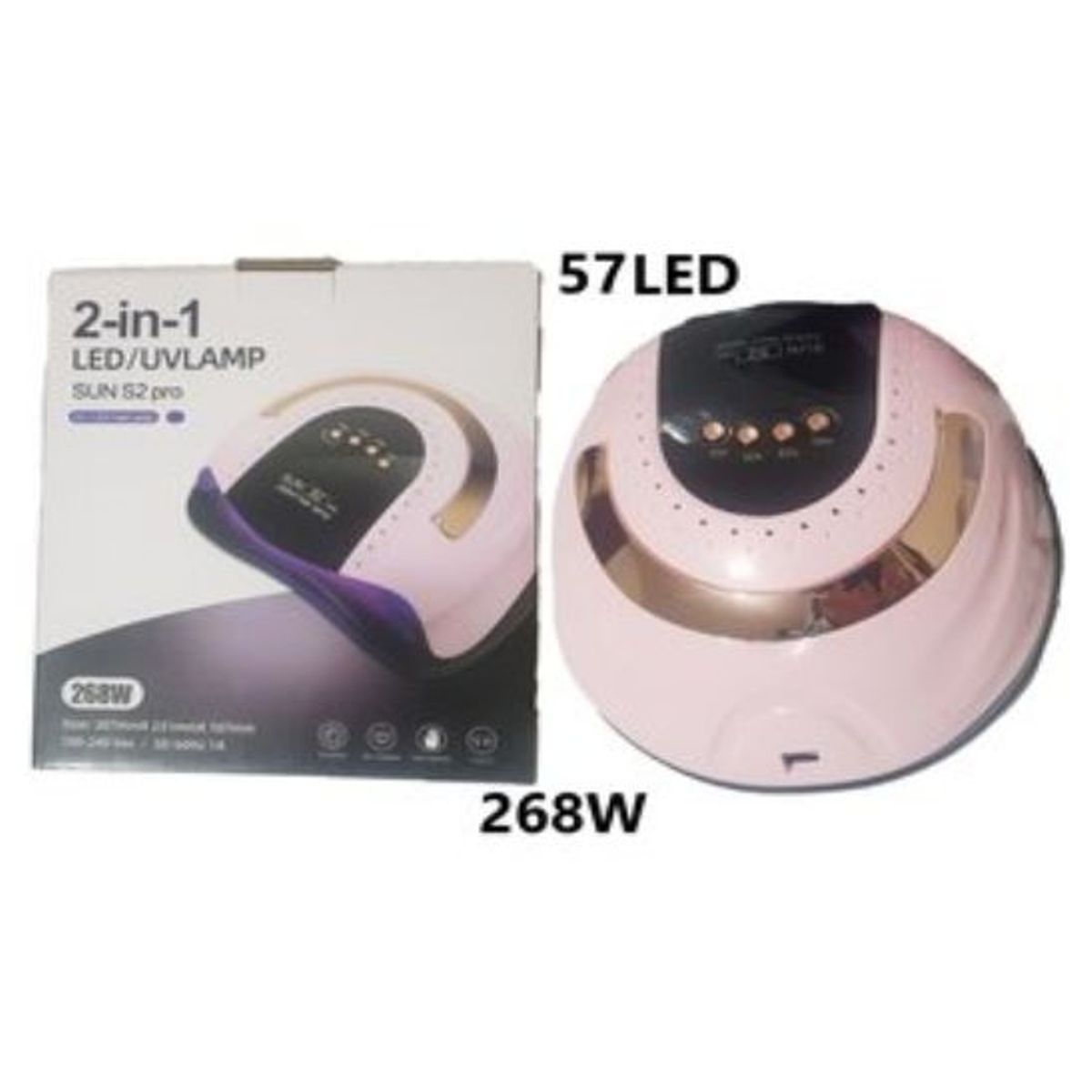 GENERICO - Secador de uñas SUN secador UV de 57 LED 268W