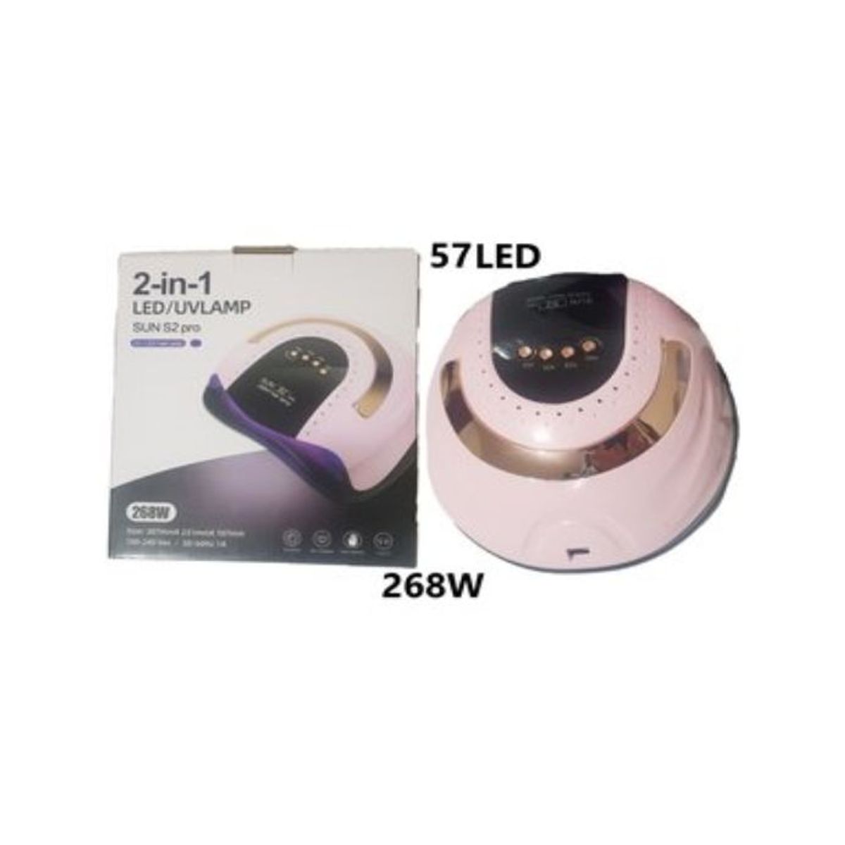 GENERICO - Secador de uñas SUN secador UV de 57 LED 268W