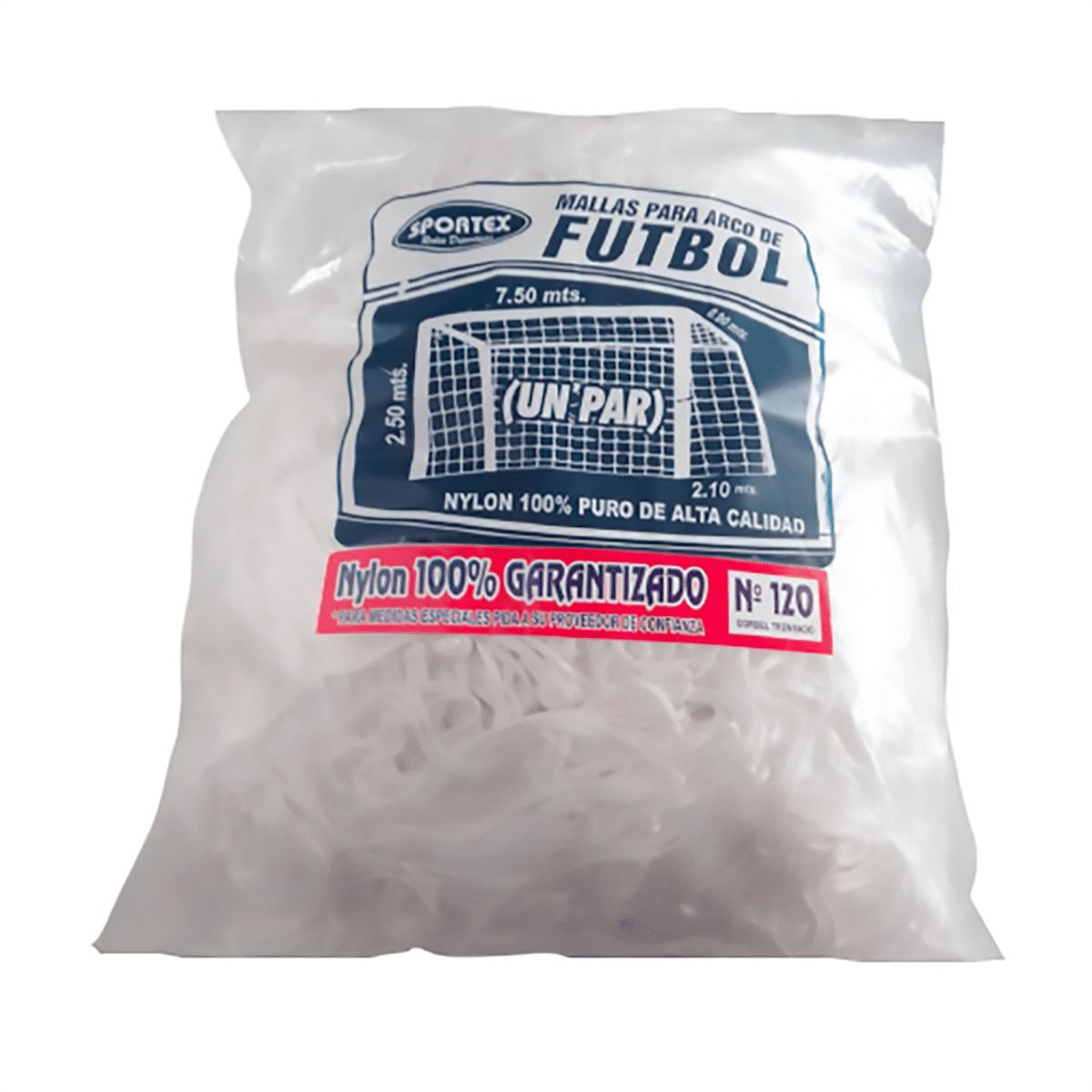 SPORTEX - Redes de Fútbol Reglamentaria Medida Oficial  Nylon.