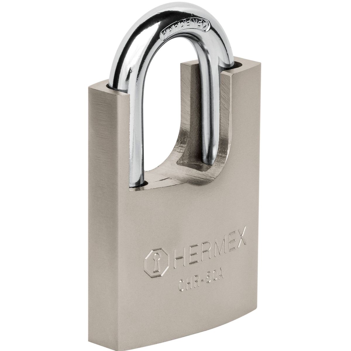HERMEX - Candado de hierro 50 mm con coraza, llave anti-ganzúa, Hermex