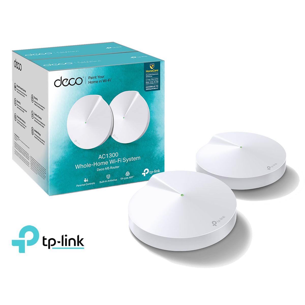 TP LINK - TP-Link Deco M5 2 Pack Sistema Wi-Fi 5 GHz 2,4 GHz Mesh AC1300