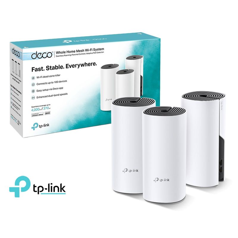 TP LINK - TP-Link Deco M4 3 Pack Sistema Wi-Fi 5 GHz 2,4 GHz Mesh AC1200