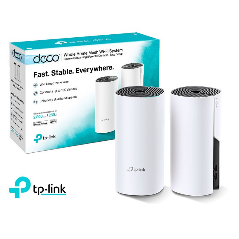 TP LINK - TP-Link Deco E4 2 Pack AC1200 100Mbps Sistema Wi-Fi Mesh 5 GHz 2,4 GHz