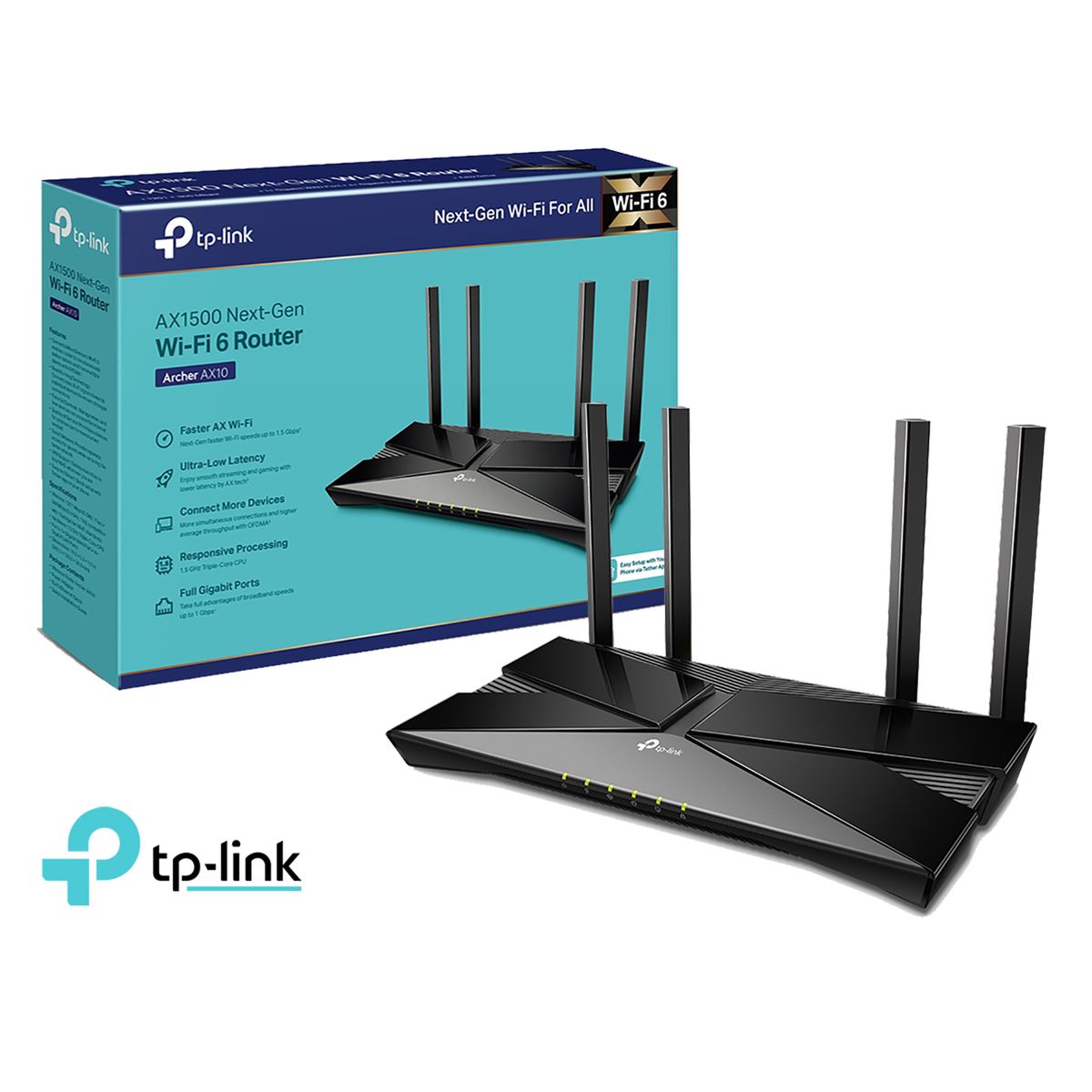 TP LINK - TP-Link Archer AX10 / Router Wi-Fi 6 Dual 5 GHz 2,4 GHz Band AX1500