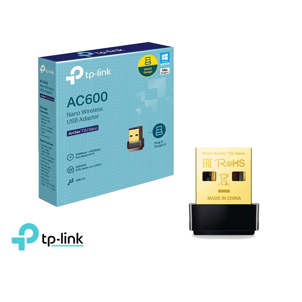 TP LINK - TP-Link Adaptador Usb Archer T2U Nano Wifi Inalambrico AC600