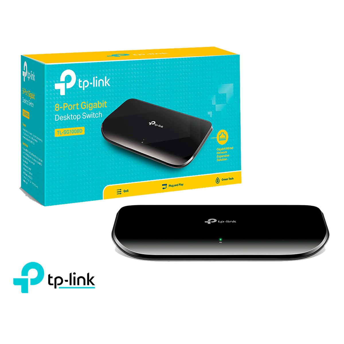 TP LINK - TP-Link Switch Gigabit 8 Puertos 10/100/1000mbps Tl-sg1008d