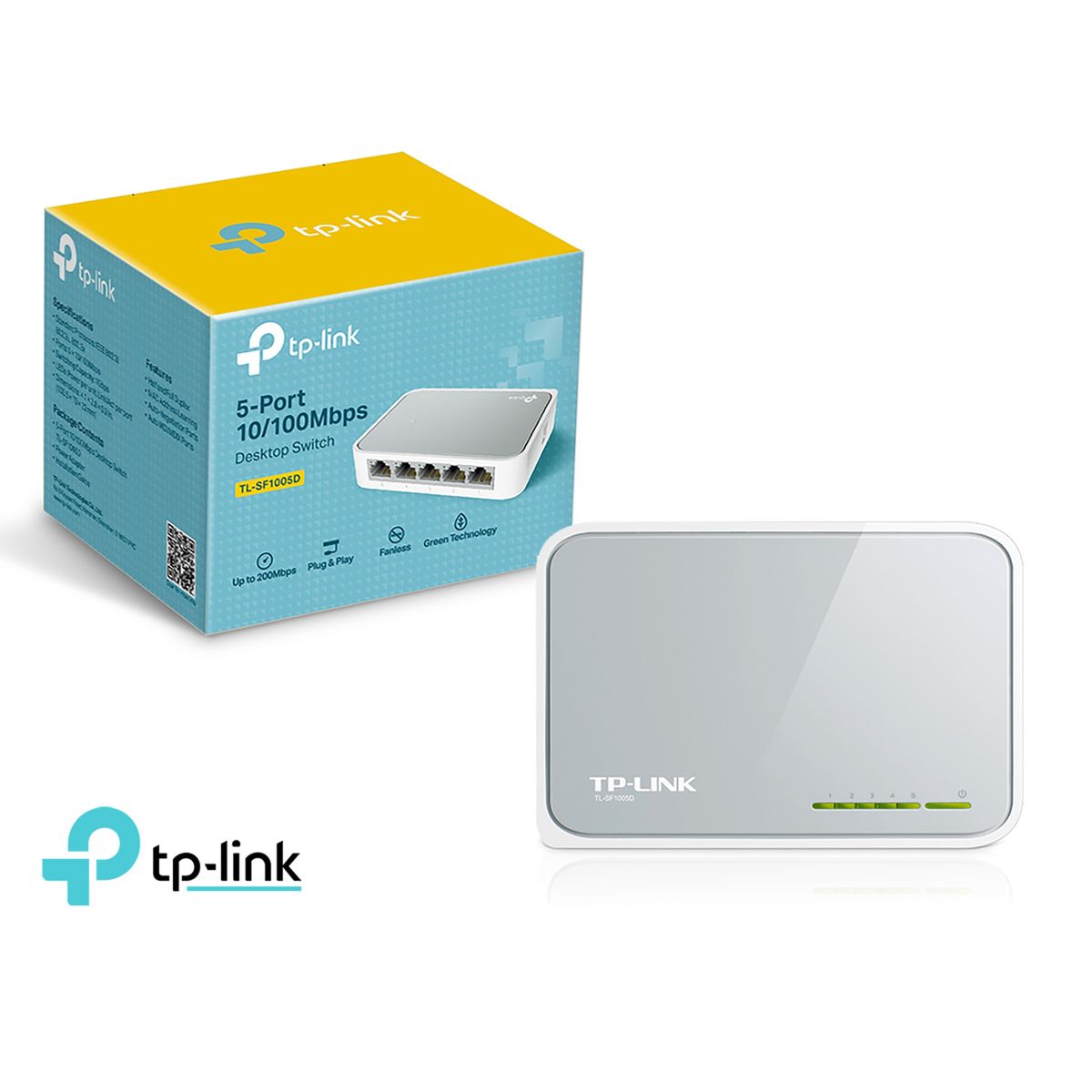 TP LINK - TP-Link Switch TL-SF1005D 5 Puertos RJ-45 10/100 Mbps Auto MDI/MDIX