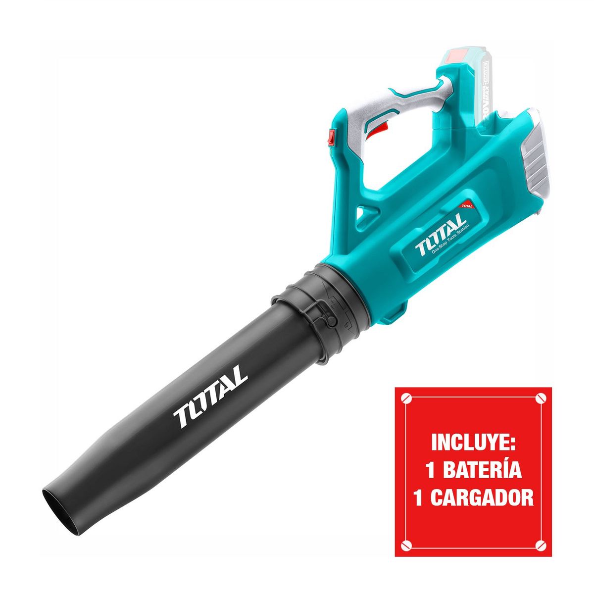 TOTAL TOOLS - SOPLADORA INALÁMBRICA 20V JARDINERÍA BATERÍA Y CARGADOR TOTAL