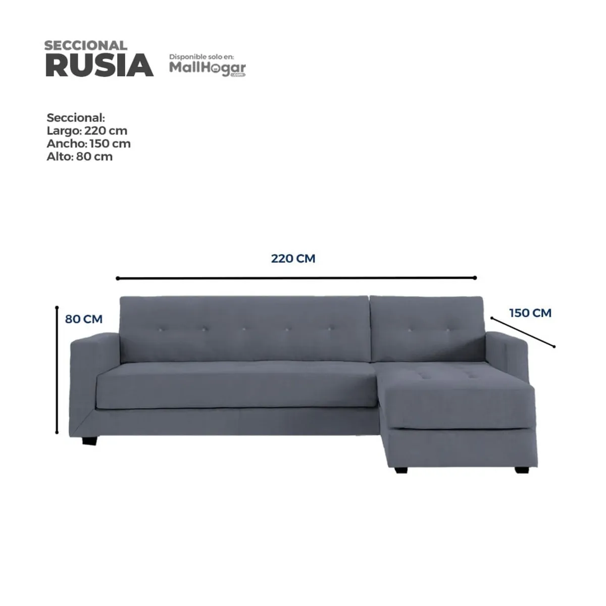 GENERICO - Seccional Rusia Gris Oscuro