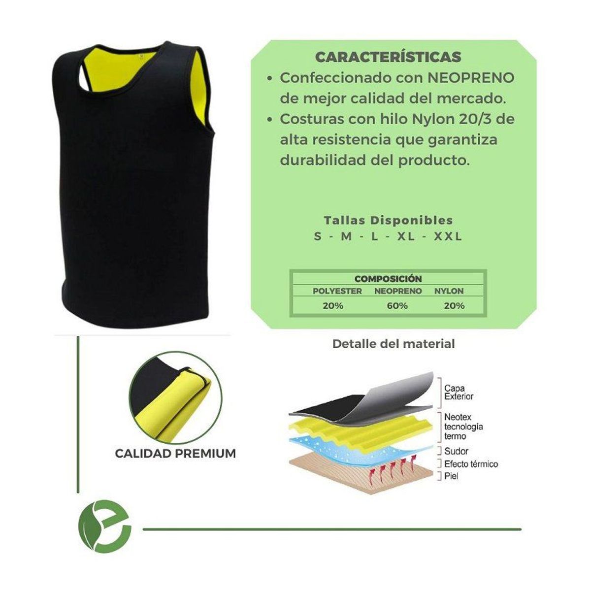 HOLGU - Faja Chaleco Reductor De Hombre Calidad Premium