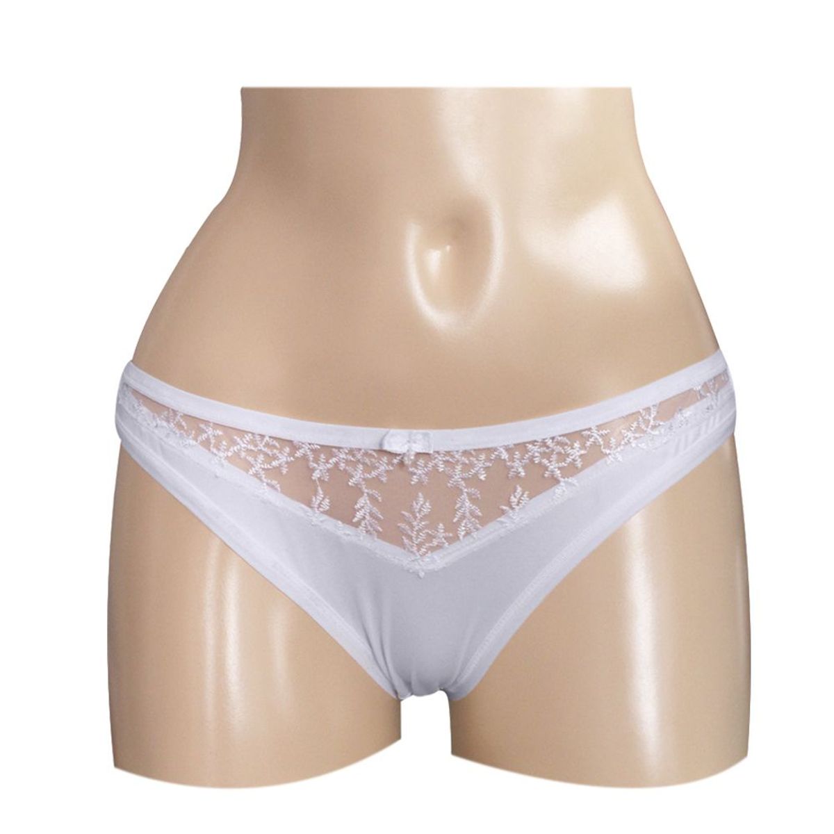 Peter Pan - Bikini Descaderado Encaje en el Frente Blanco Peter Pan