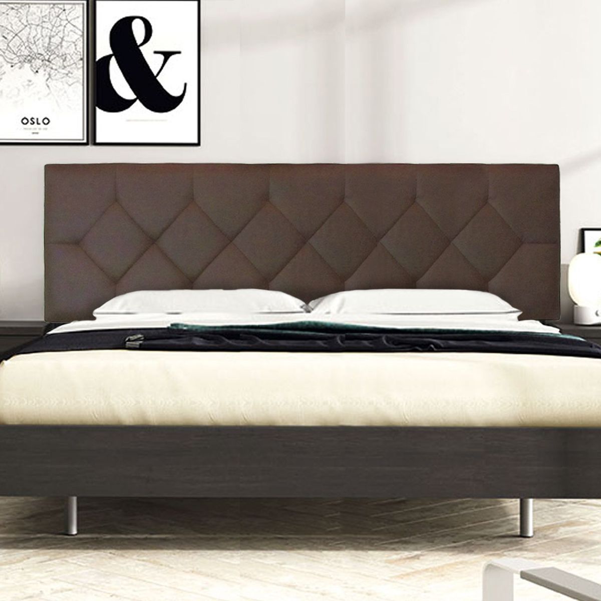 VILLA HOGAR - Cabecera Rombo King chocolate - Villa Hogar