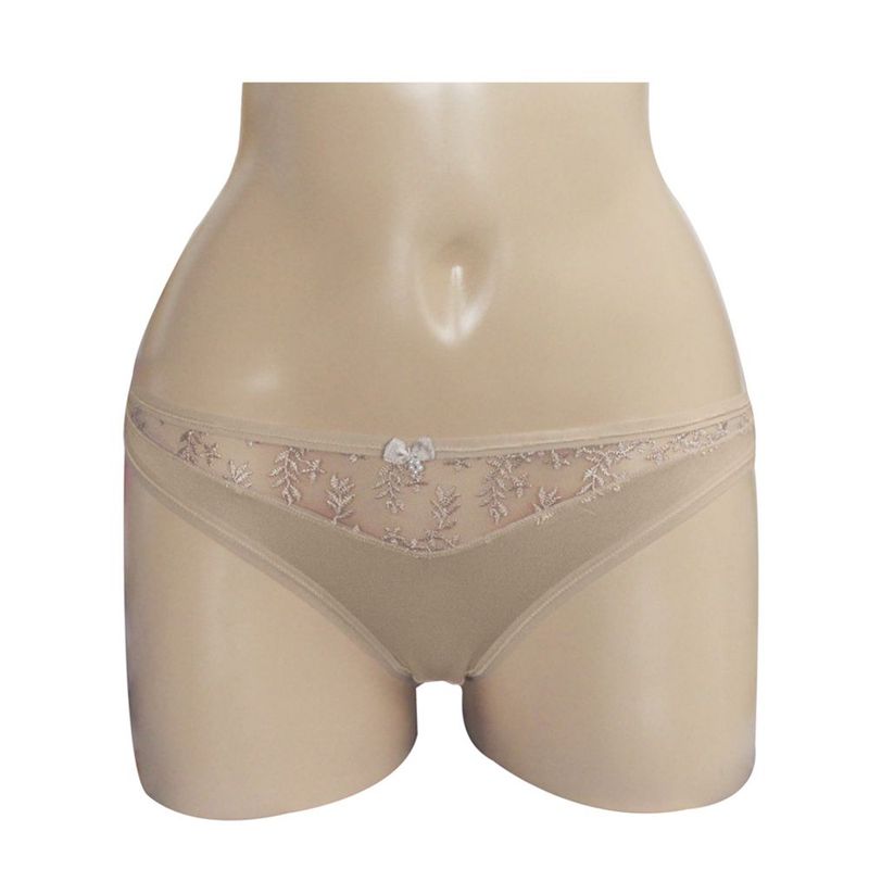 Peter Pan - Bikini Descaderado Encaje en el Frente Beige Peter Pan