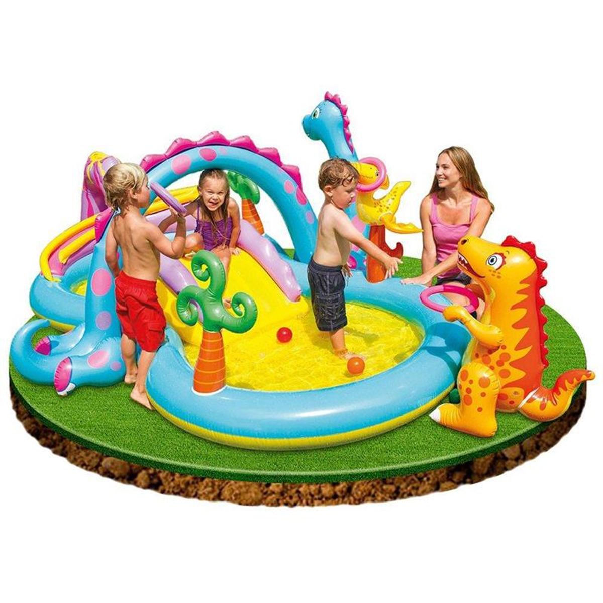 INTEX - Piscina Inflable Dinosaurio Centro de juego de agua Intex