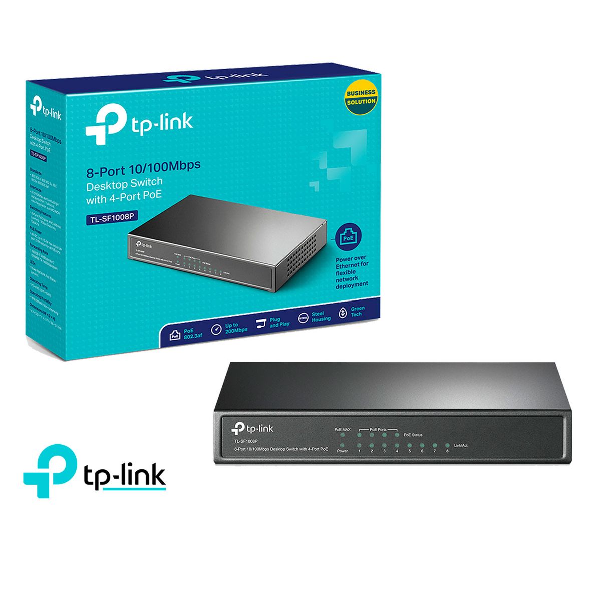 TP LINK - TP-Link Switch TL-SF1008P 8 Puertos 10/100 Mbps Conector Poe