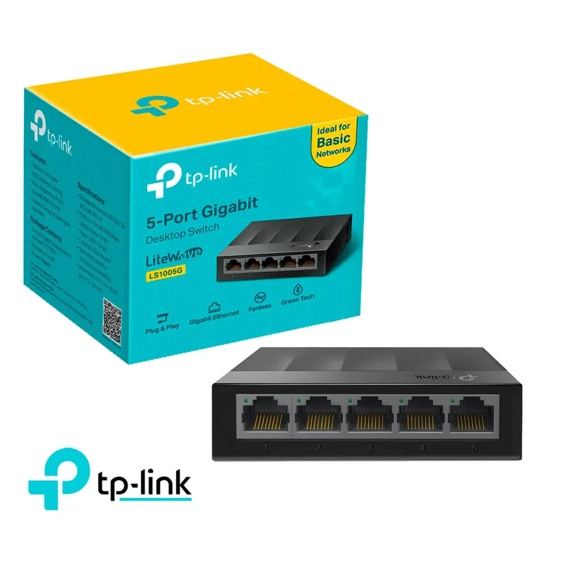 TP LINK - TP-Link LS1005G Switch Con 5 Puertos 10/100/1000 Mbps