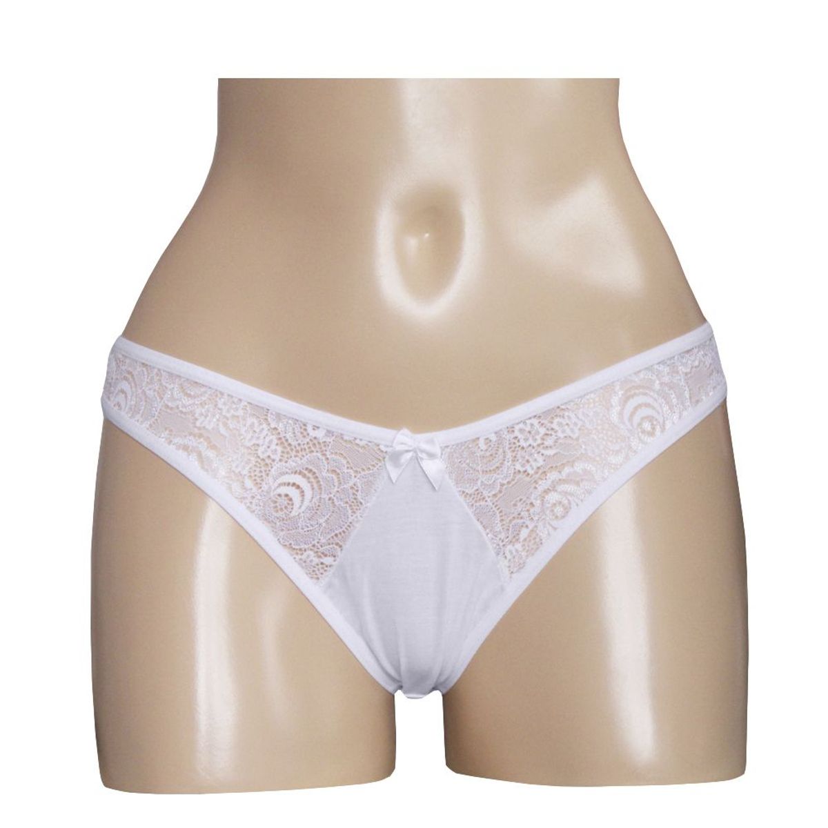 Peter Pan - Bikini con Encaje Elasticado Blanco Peter Pan