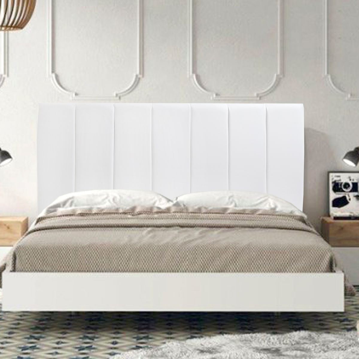 VILLA HOGAR - Cabecera 2 plazas Boston blanco - Villa Hogar